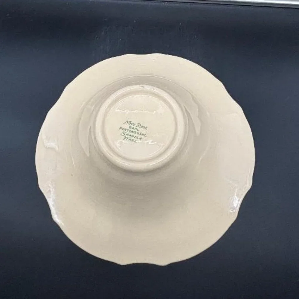 Vintage 1940 Bahl Potteries Nove Rose Sandela Ware Line Centerpiece Bowl 10" - Picture 8 of 10